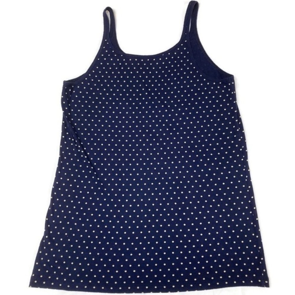 Gap Stretch Cami XL Polka Dot Blue & White
